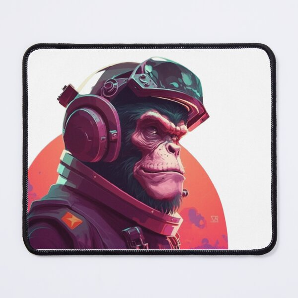 Item preview, Retro Futuristic Space Chimp designed and sold by AdvancedApe.