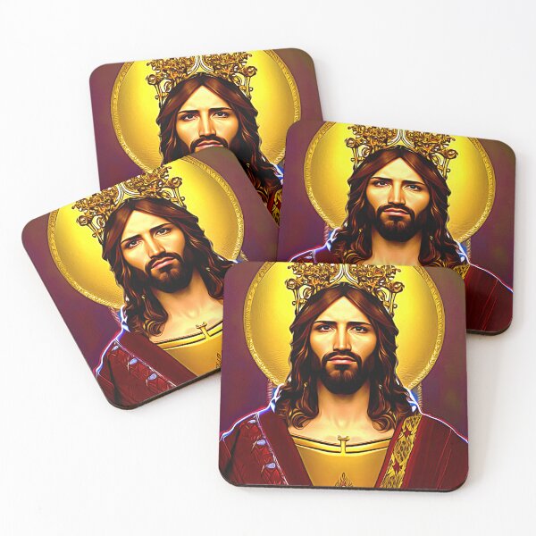 Item preview, AI Art Jesus Christ  Wearing a Crown Abstract Expressionism designed and sold by Artist4God.