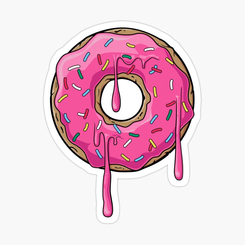 Cartoon Donut Dripping