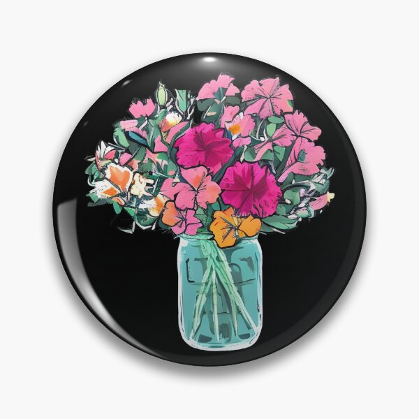 Item preview, Flowers in Mason Jar artwork designed and sold by gramizzia.