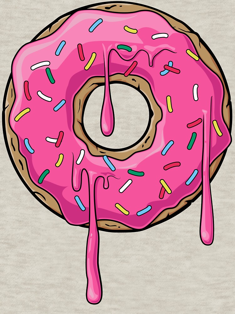 "Cartoon Donut Dripping" Pullover Hoodie by Chocodole Redbubble