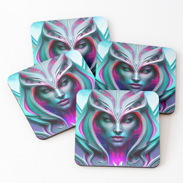 Item preview, Warrior woman Goddess, Blue face concept art designed and sold by MarcusPetrus.