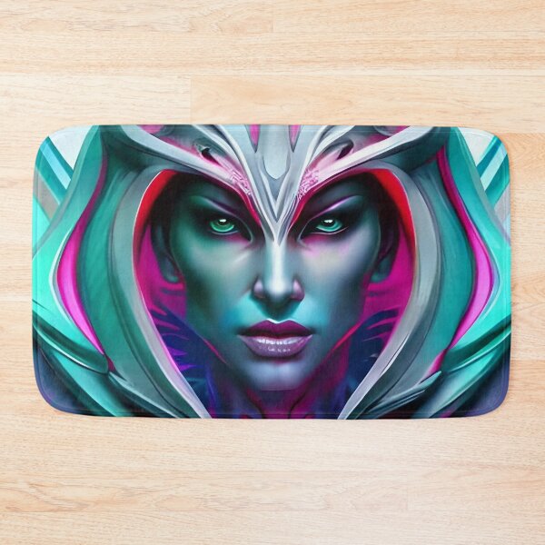 Item preview, Warrior woman Goddess, Blue face concept art designed and sold by MarcusPetrus.