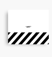 OFF-WHITE Inspired Simple Wording Illustration White Canvas Print