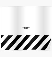 OFF-WHITE Inspired Simple Wording Illustration White Poster