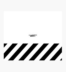 OFF-WHITE Inspired Simple Wording Illustration White Photographic Print