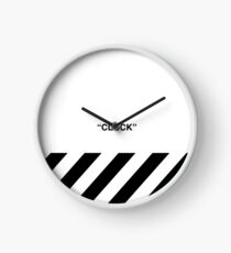 OFF-WHITE Inspired Simple Wording Illustration White Clock