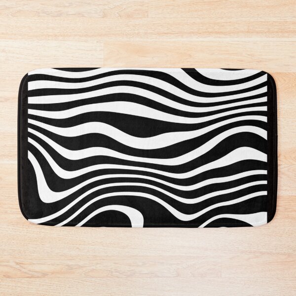 Item preview, Zebra Stripes Graphic Design Wavy Black & White Digital Art designed and sold by Pirate Foto.