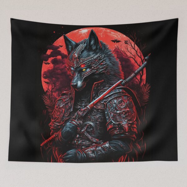 Item preview, Wolf in red Moon designed and sold by Visual-wallart.