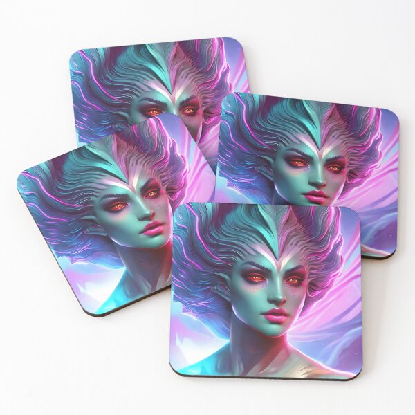 Item preview, Warrior woman Goddess, Blue face concept art designed and sold by MarcusPetrus.