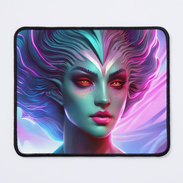 Item preview, Warrior woman Goddess, Blue face concept art designed and sold by MarcusPetrus.
