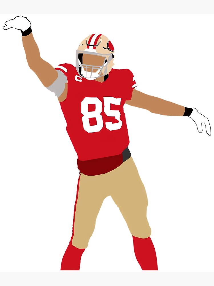 George Kittle football Paper Poster 49ers 6 nfl football - George Kittle -  Posters and Art Prints