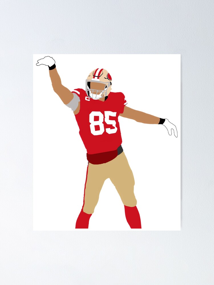 Kittle Jersey Red Poster for Sale by reevevi