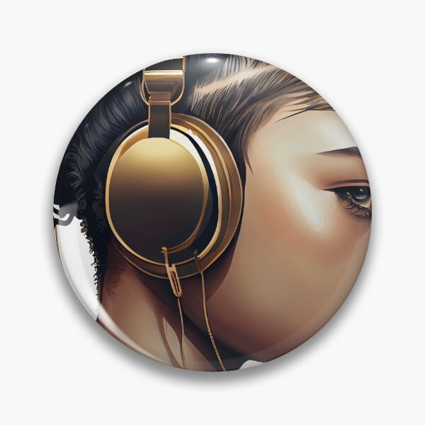 Item preview, Beautiful Girl With  Headphones  designed and sold by PosterManiaRo.