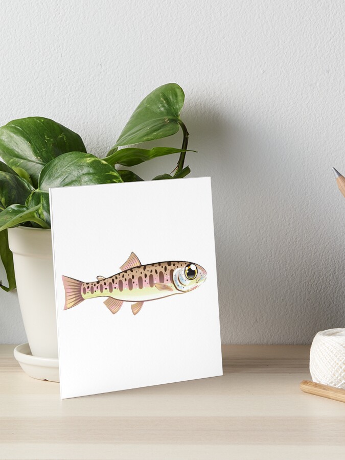 Baby Trout tiny minnow Art Board Print for Sale by vectorworks51