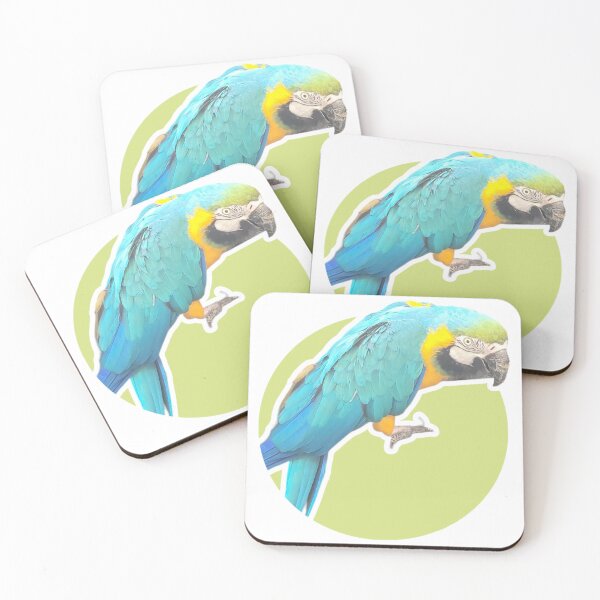 Item preview, A Blue & Yellow Macaw in Green  designed and sold by pvgirl93.