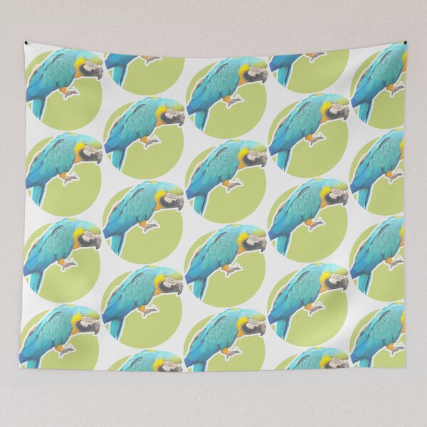 Item preview, A Blue & Yellow Macaw in Green  designed and sold by pvgirl93.