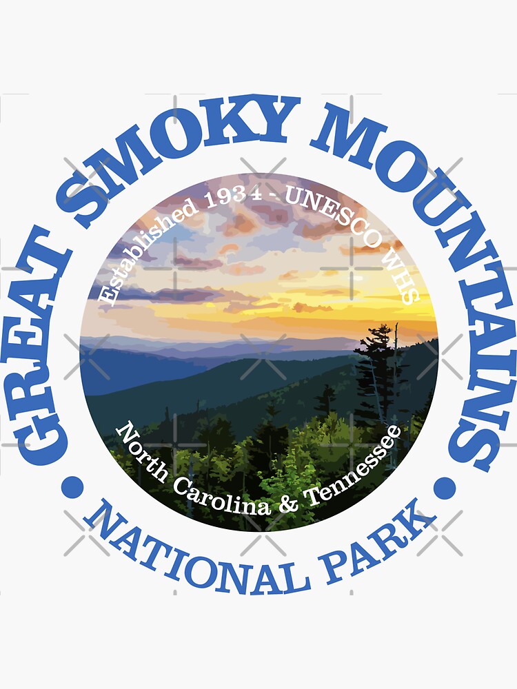 Great Smoky Mountains NP (rd)2 Sticker for Sale by curranmorgan