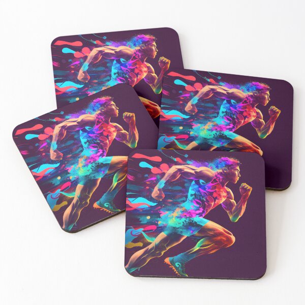 Item preview, Vibrant Abstract Running Portrait: Love Your Run with Style Design Collection #1 designed and sold by delohill.
