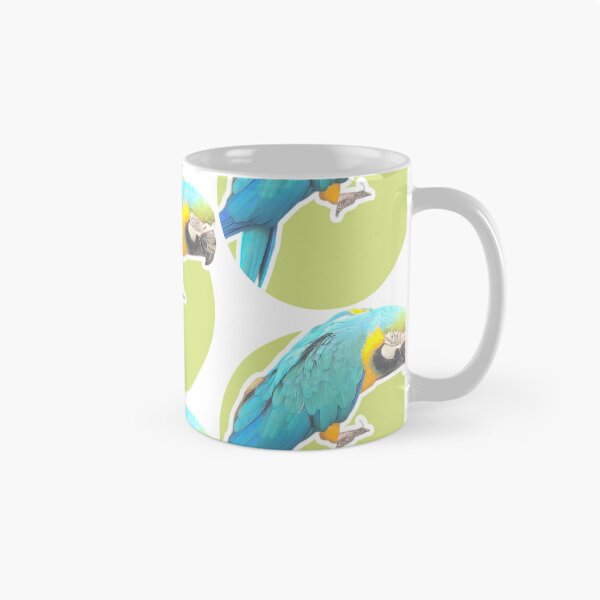 Item preview, A Blue & Yellow Macaw in Green Patterned designed and sold by pvgirl93.