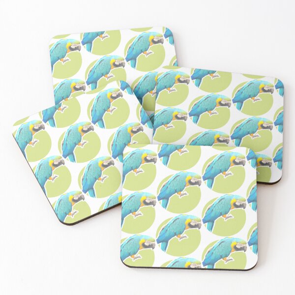 Item preview, A Blue & Yellow Macaw in Green Patterned designed and sold by pvgirl93.