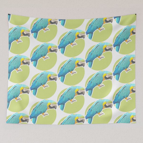 Item preview, A Blue & Yellow Macaw in Green Patterned designed and sold by pvgirl93.