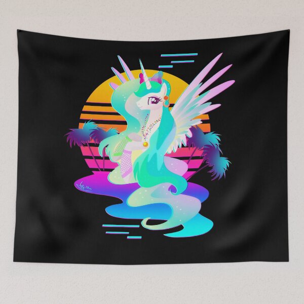 Item preview, Synthwave Princess Celestia designed and sold by Ilona Iske.