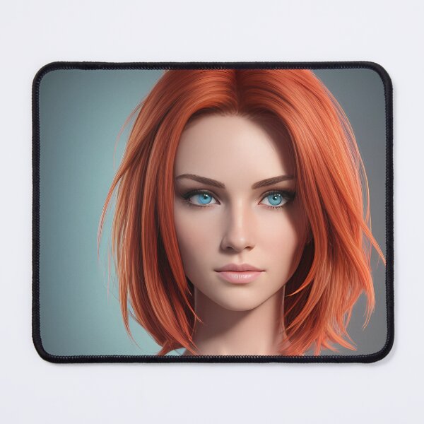 Item preview, Impressive Realistic Beautiful Girl Red Hair Blue Eyes - Woman Collection designed and sold by SpektroDesign.