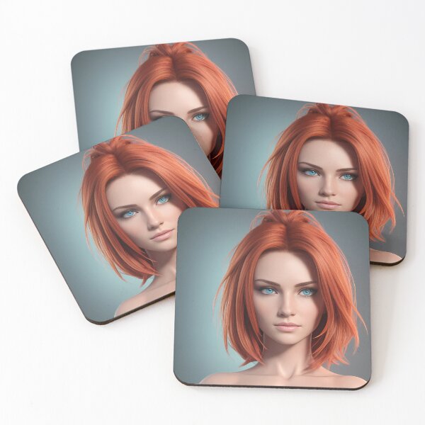 Item preview, Impressive Realistic Beautiful Girl Red Hair Blue Eyes - Woman Collection designed and sold by SpektroDesign.