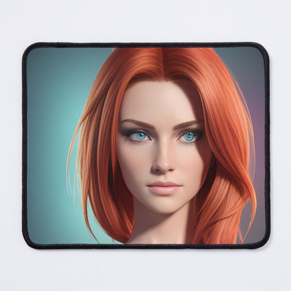 Item preview, Beautiful Red Head Perfect Skin Blue Eyes - Woman Collection designed and sold by SpektroDesign.