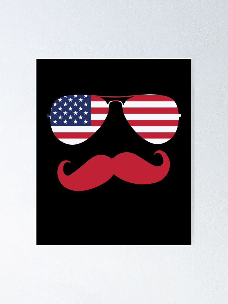 Red American Flag Aviator Sunglasses Infant T-Shirt