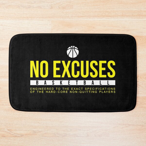 Item preview, No Excuses Basketball | Player Practice Text Logo Design designed and sold by Slam-Dunkan.