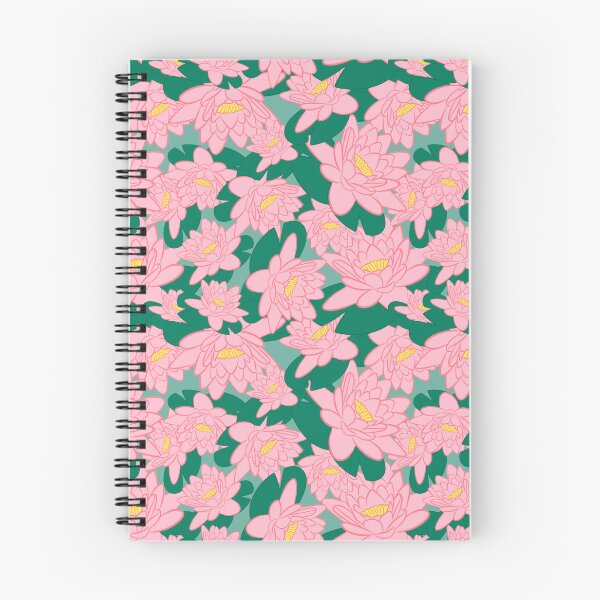 Item preview, Lotus Flower | Water Lily | Print Floral Pattern | Pink, Green and Yellow designed and sold by Lily Bradley.