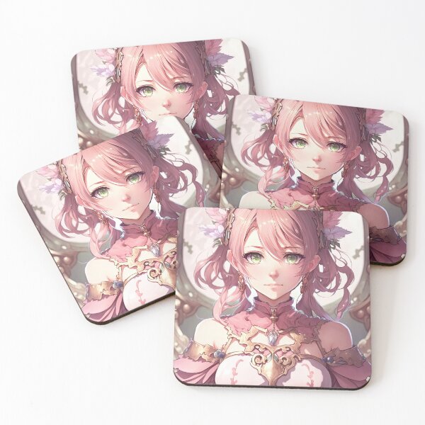 Item preview, A fantasy elf female cleric in a pink pastel dress designed and sold by PJGartui.
