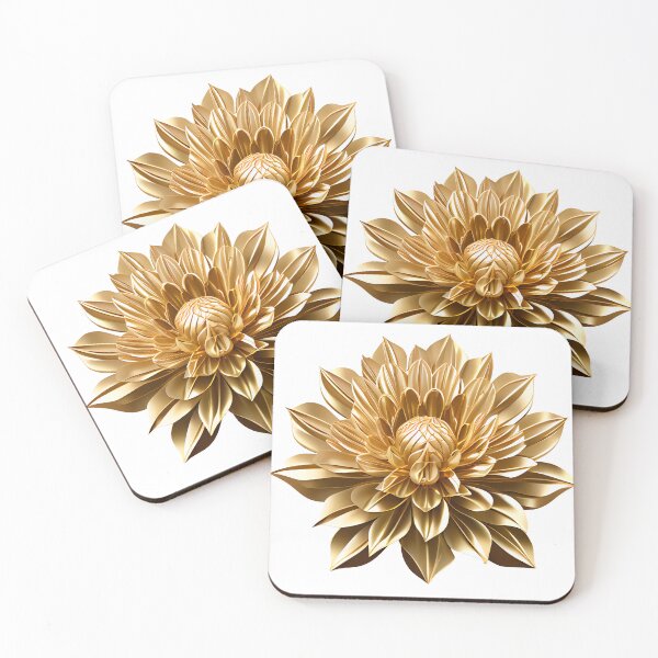 Item preview, Beautiful Gold Dahlia Flower designed and sold by PosterManiaRo.