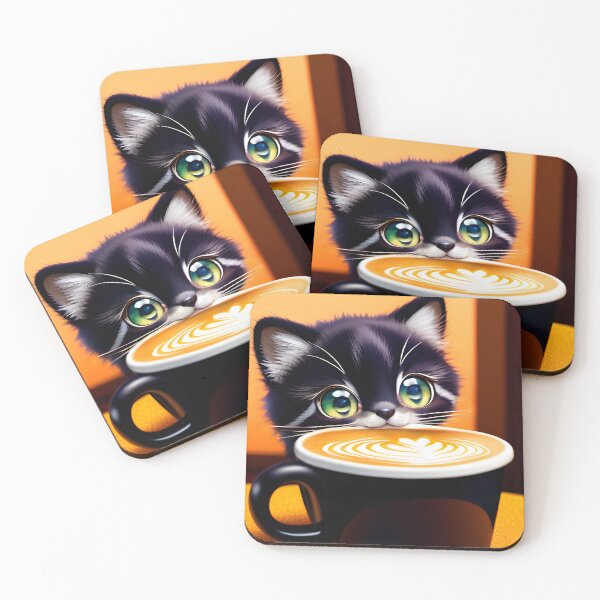 Item preview, Kitty Cat and Coffee - 02 designed and sold by Rafael Branco.