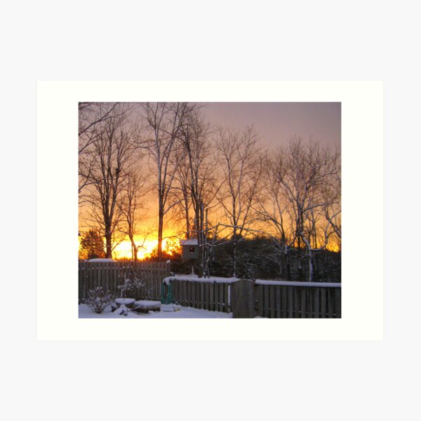 Early Morning Sun and Snow Art Print