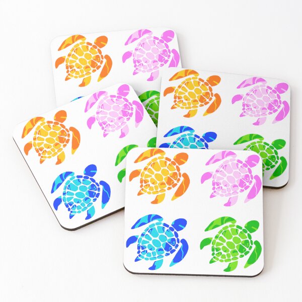 Item preview, Rainbow Sea Turtles on White designed and sold by birdsofthePNW.