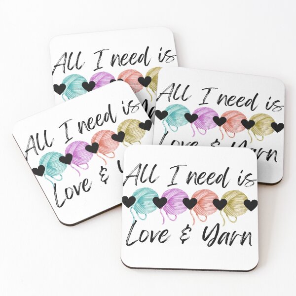 Item preview, All I need is love and yarn designed and sold by EvergreenWhimsy.