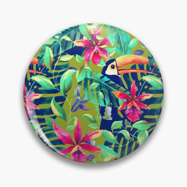 Item preview, Tropical toucans seamless pattern summer designed and sold by Alessandro Remo Mazzoni Remotextiles.