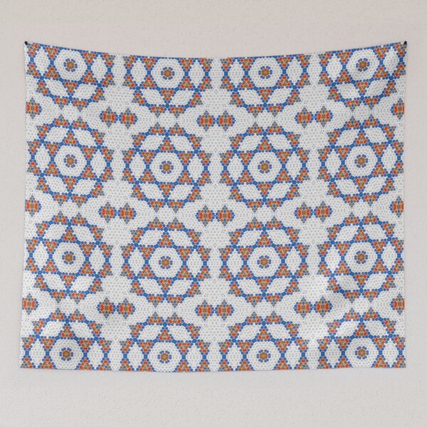 Item preview, Orange, Red, Blue and Cream Pattern  designed and sold by Nalwesya.