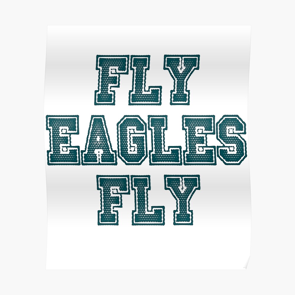 Philadelphia Eagles Fly Eagles Fly Slogan - 4x4 Die Cut Decal at Sticker  Shoppe