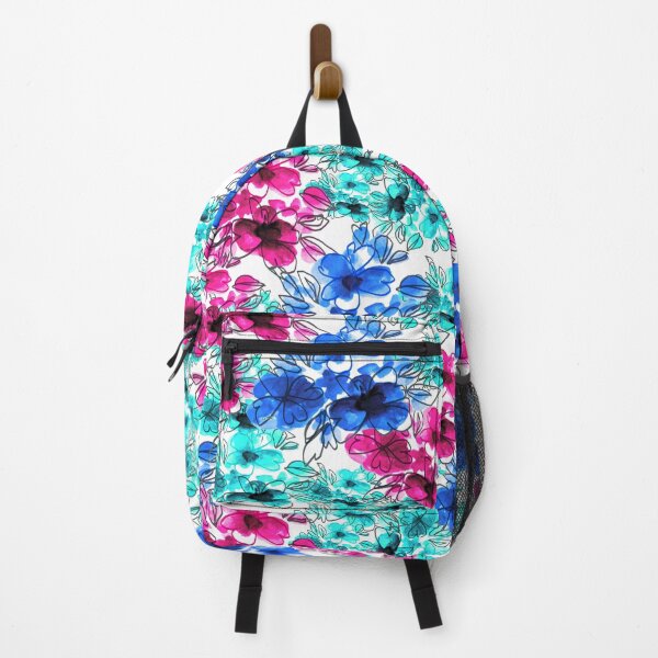 Item preview, Digital floral blue pink designed and sold by Alessandro Remo Mazzoni Remotextiles.