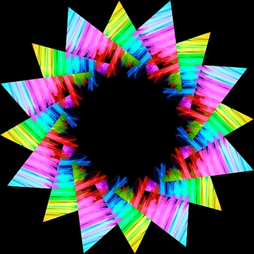 Artwork thumbnail, multicolored mandala by Meo Design