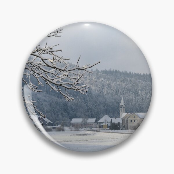 Item preview, Snowy Winter Landscape Near Poljane Nad Skofjo Loko, Slovenia designed and sold by jojobob.