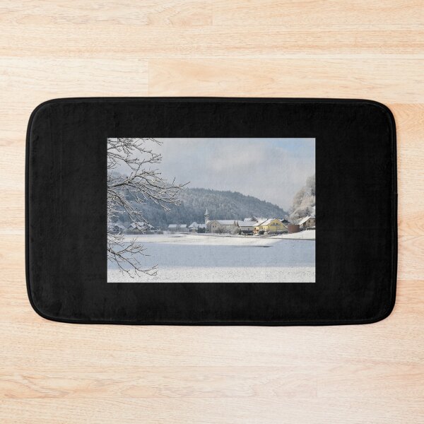 Item preview, Snowy Winter Landscape Near Poljane Nad Skofjo Loko, Slovenia designed and sold by jojobob.