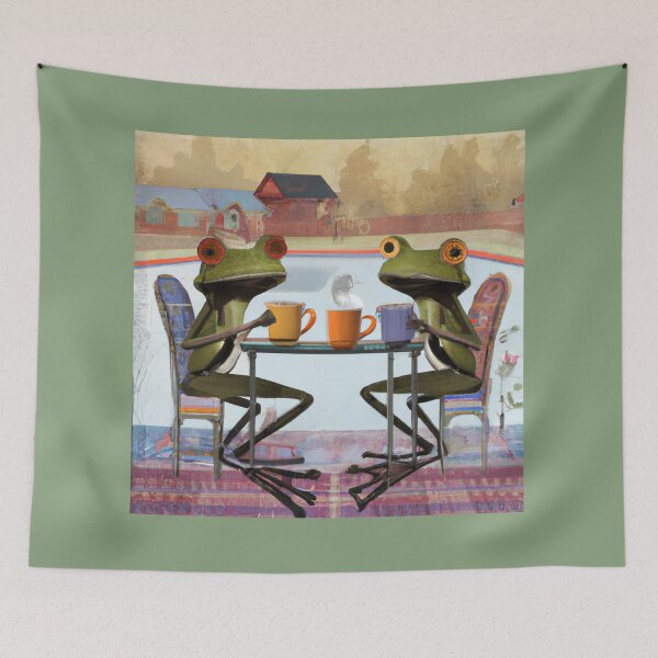 Item preview, Frogs Having Coffee designed and sold by sarahaviv.