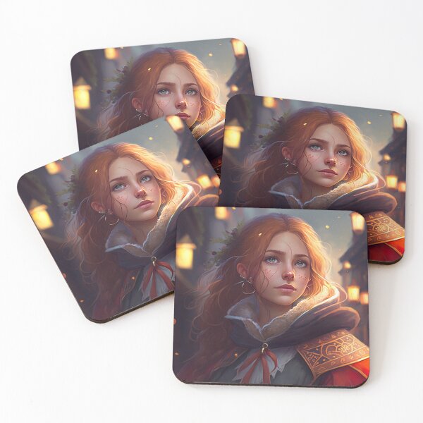 Item preview, Anime Redhead Woman Anime Style designed and sold by unrealartwork.