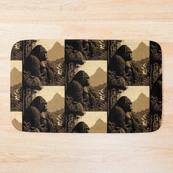 Item preview, Mountain Gorilla Retro Gorilla sitting in Mountain designed and sold by Brockinator.