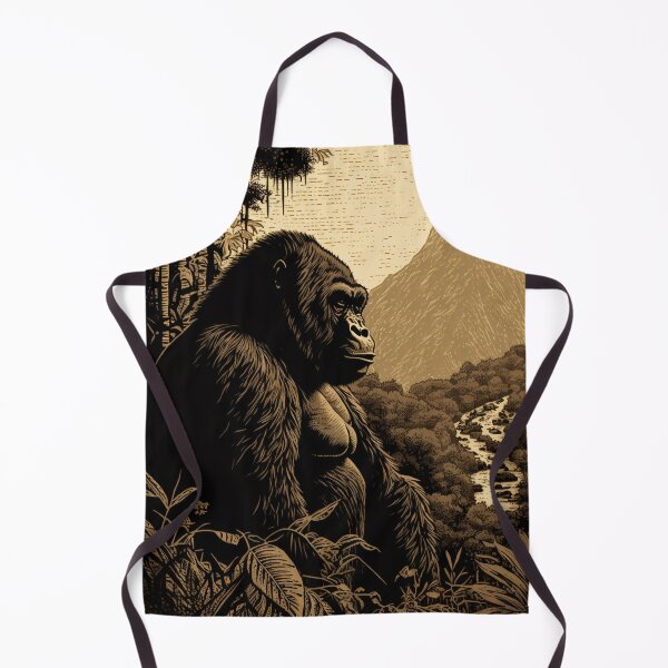 Item preview, Mountain Gorilla Retro Gorilla sitting in Mountain designed and sold by Brockinator.